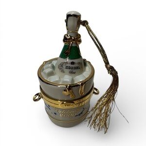 Lenox Gold and White Commemorative Ornament Celebrate 2000 Champagne Box